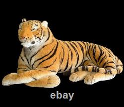 HUGE Life size TIGER Giant Stuffed Animal Soft Plush Realistic Big Cat Features