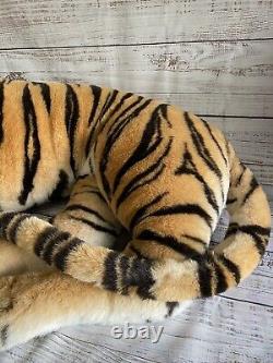 HUGE Life size TIGER Giant Stuffed Animal Soft Plush Realistic Big Cat Features