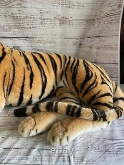 HUGE Life size TIGER Giant Stuffed Animal Soft Plush Realistic Big Cat Features