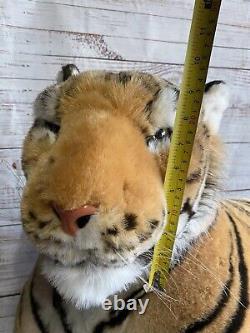 HUGE Life size TIGER Giant Stuffed Animal Soft Plush Realistic Big Cat Features