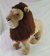 Huge Standing Stuffed Male Lion Plush Ganz Toy Animal Clean Brown