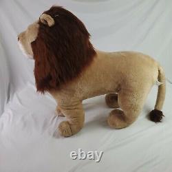 HUGE Standing Stuffed Male Lion Plush Ganz Toy Animal Clean Brown