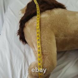 HUGE Standing Stuffed Male Lion Plush Ganz Toy Animal Clean Brown