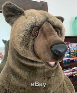 Hansa Life Size Grizzly Bear Plush Realistic Standing Prop 77 65 GORGEOUS