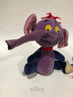 Heffalump & Woozle VTG Disney plush stuffed animal Winnie the Pooh Lot Dakin Set