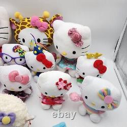 Hello Kitty Lot Of 15 Mixed Sanrio / TY Plush Stuffed Animal Toys