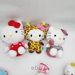 Hello Kitty Lot Of 15 Mixed Sanrio / TY Plush Stuffed Animal Toys