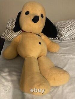 Henry Dog Jumbo XL Vintage Yellow Plush Large Stuffed Animal Fair WithCollar