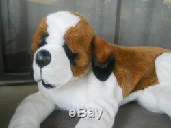 Huge Jumbo plush stuffed St bernard puppy dog Realistic soft clean nice 44 long