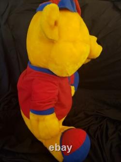 Huge Rare vintage Winnie The Pooh Bear Sleep Shirt Hat Stuffed Animal plush