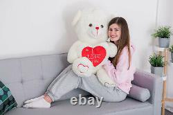 I Love You U Giant Large Big Teddy Bear Mum Boy Girl Firend Bear & Free Gift