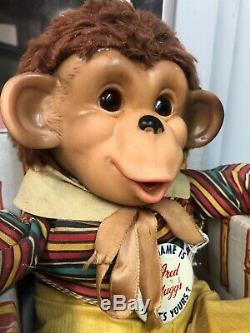 Ideal J. Fred Muggs 1955 VTG Stuffed Animal Plush Doll Monkey NBC TV Show Chimp