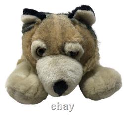 JAAG Plush Timber Wolf Realistic Stuffed Animal 20 w Tail Dog Coyote HTF
