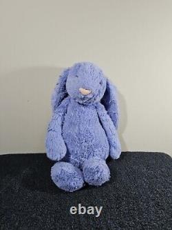 JELLYCAT 14 Large BASHFUL BLUEBELL BUNNY Rabbit Stuffed Animal Plush EUC HTF