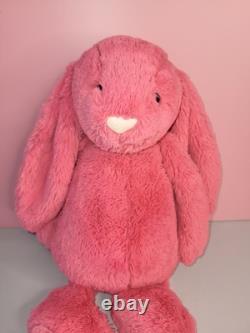 JELLYCAT 15 Bashful BUNNY Rabbit Corral Pink Plush Stuffed Animal