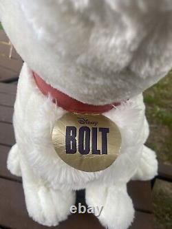 JUMBO BOLT Stuffed Animal plush toy ORIGINAL TAG Disney Store RARE