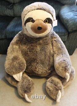 JUMBO SLOTH PLUSH 4 Feet Tall X-Large Stuffed Animal HUGE BIG GIANT XL Buddy New