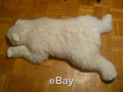 JUMBO size POLAR BEAR plush stuffed shaggy animal 60 (5 feet) long