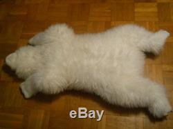 JUMBO size POLAR BEAR plush stuffed shaggy animal 60 (5 feet) long