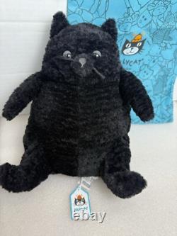 Jellycat Amore Cat Medium Black Textured Plush Kitty Stuffed Animal 11