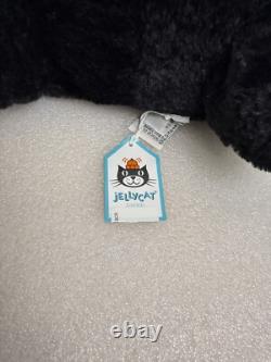 Jellycat Amore Cat Medium Black Textured Plush Kitty Stuffed Animal 11