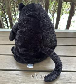 Jellycat Amore Cat Medium Black Textured Plush Kitty Stuffed Animal 11 Preowned