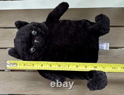 Jellycat Amore Cat Medium Black Textured Plush Kitty Stuffed Animal 11 Preowned