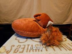 Jellycat Approx 16 Nestie Fox Stuffed Animal Plush Pillow Retired With Tag