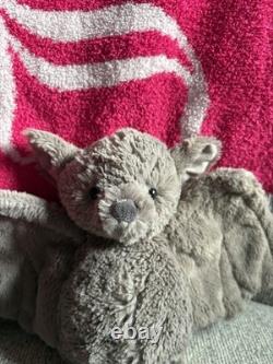 Jellycat Bashful Bat Plush Stuffed Animal Toy Good Condition