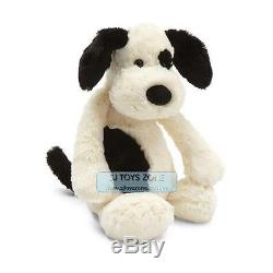 Jellycat Bashful Black &Cream Puppy Medium Super Soft Plush Baby Toy Stuffed Ani