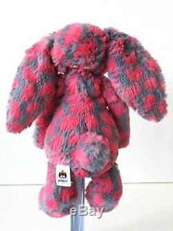 Jellycat Bashful Lucie Special Edition Soft Pink & Grey Bunny Retired