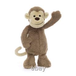 Jellycat Bashful Monkey Medium Plush Soft Toy Stuffed Animal Gift 31cm Brown JP