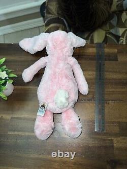 Jellycat Bashful Peony Bunny Medium Retired HTF PLUSH Stuffed Animal