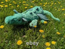Jellycat Custom Dyed OOAK Green Huge Snow Dragon Plush Stuffed Animal