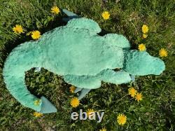 Jellycat Custom Dyed OOAK Green Huge Snow Dragon Plush Stuffed Animal