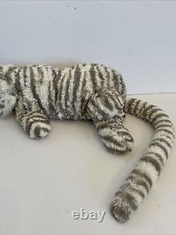 Jellycat Huge Really Big Sacha Snow Tiger Plush Stuffed Animal 33