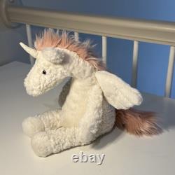 Jellycat LALLAGIE Unicorn Plush Wings RARE Retired HTF Soft Stuffed Animal Toy