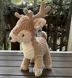 Jellycat Large Mitzi Reindeer Plush Stuffed Animal Brown Antlers 18 New + Tags