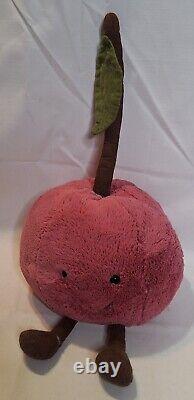 Jellycat London Amuseable Cherry Plush Stuffed Animal Soft Pink Brown