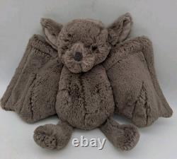 Jellycat Medium 10 Gray Bashful Bat Stuffed Animal Plush Retired