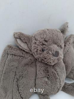 Jellycat Medium 10 Gray Bashful Bat Stuffed Animal Plush Retired