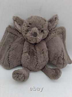 Jellycat Medium 10 Gray Bashful Bat Stuffed Animal Plush Retired