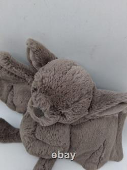 Jellycat Medium 10 Gray Bashful Bat Stuffed Animal Plush Retired