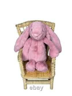 Jellycat Medium Bashful Petal Bunny Pink Plush Stuffed Animal Toy 12 NWT RETIRE