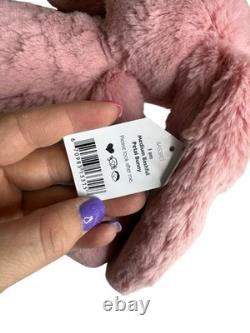 Jellycat Medium Bashful Petal Bunny Pink Plush Stuffed Animal Toy 12 NWT RETIRE