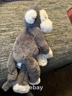 Jellycat Medium Brodie Monkey Plush Stuffed Animal NWT NEW 13 Inches