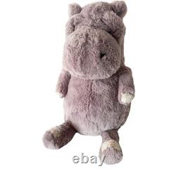 Jellycat Myrtle Hippopotamus Plush Purple Stuffed Animal 11 Seated