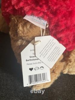 Jellycat NWT Bear Plush Stuffed Animal Red Hat Strawberry Bartholomew W Bag