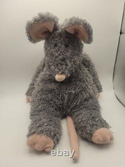 Jellycat Plush Medium Bunglie Mouse Stuffed Animal Gray Pink Tail 17