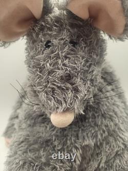 Jellycat Plush Medium Bunglie Mouse Stuffed Animal Gray Pink Tail 17